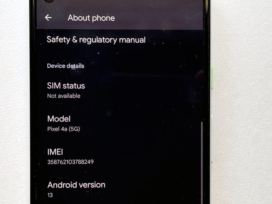 Google Pixel 4a(5G) 128GB 本体 Android 13