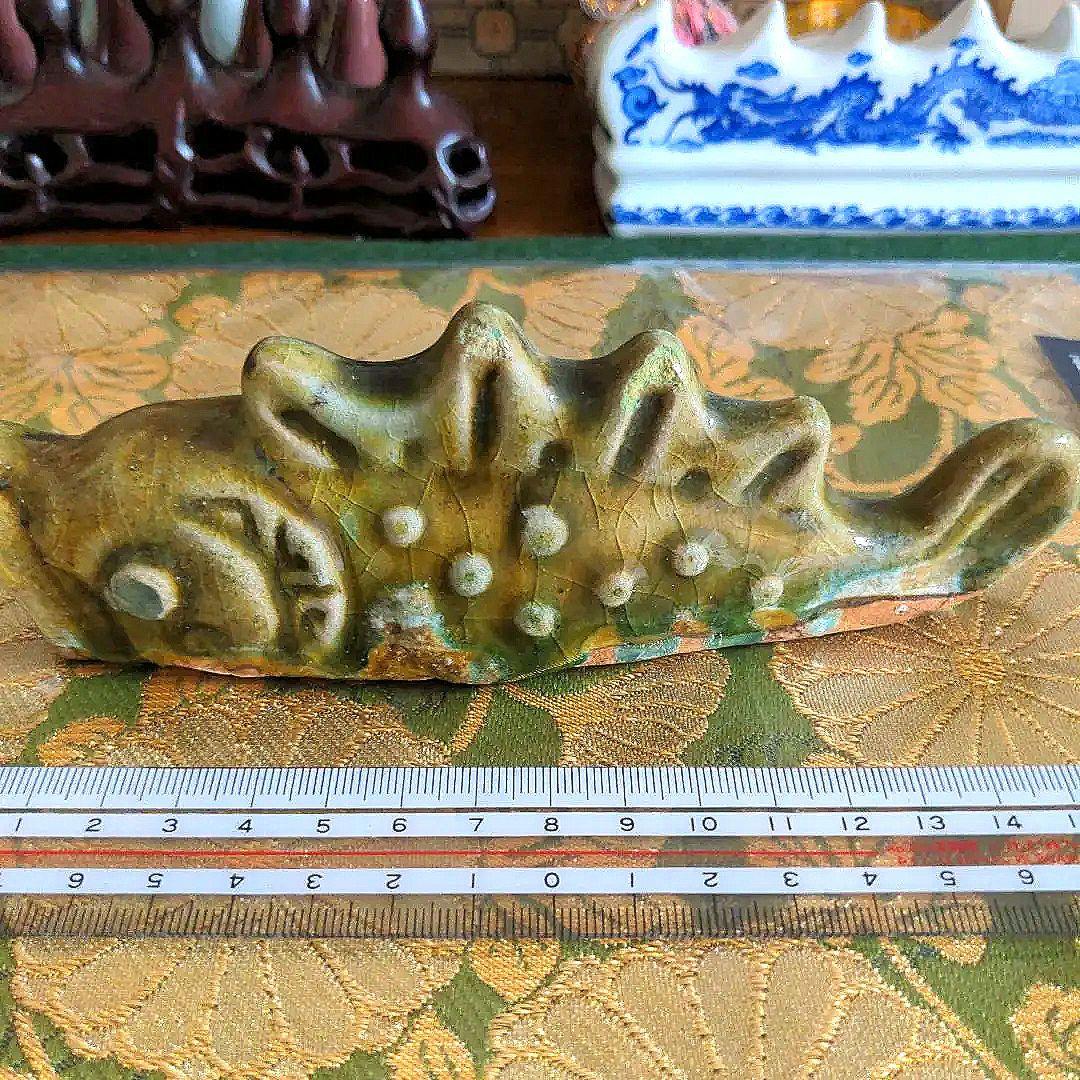 織部風　魚型　筆架