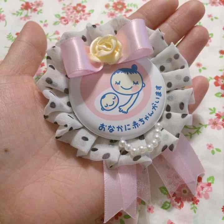 sold out♡、春色、マタニティマーク、ロゼット、妊娠、バッジ、シフォン