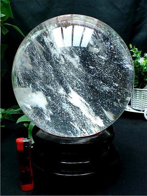 超大直径約: 207mm 12110g超綺麗★水晶丸玉B84B1/475B10
