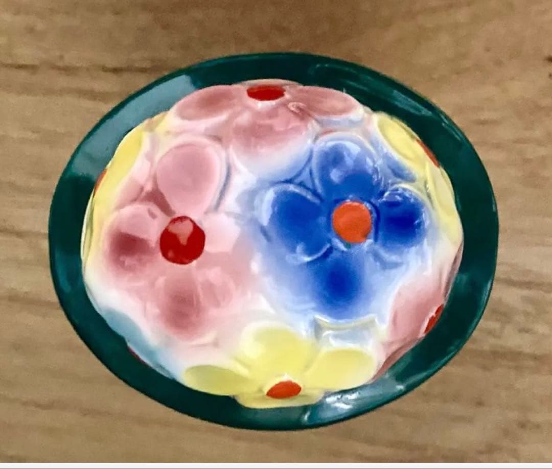 20日まで値下げ 水森亜土 当時物 陶器製 貯金箱 昭和レトロ