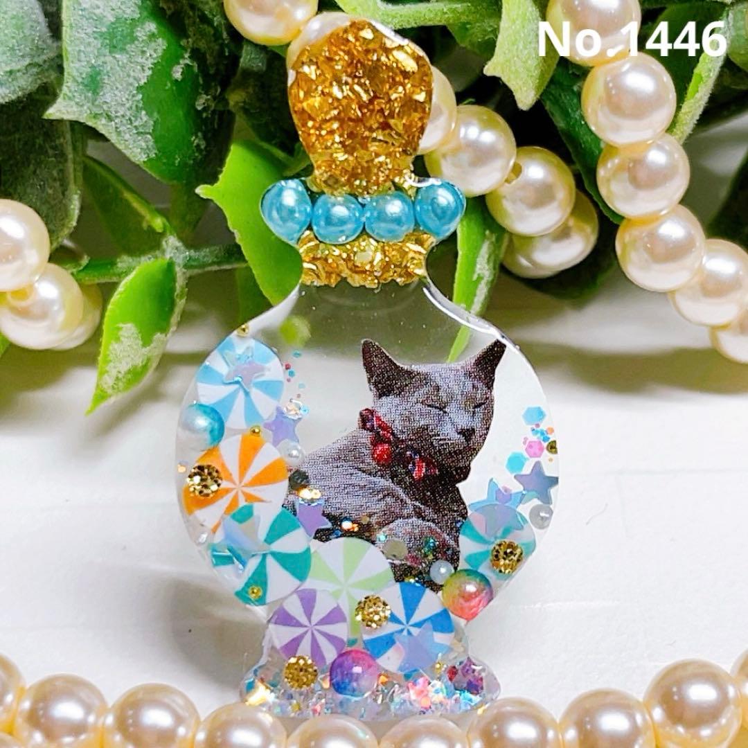 ひなた様 レジンヘアゴム ロシアンブルーちゃん キャンディポットNo.1446