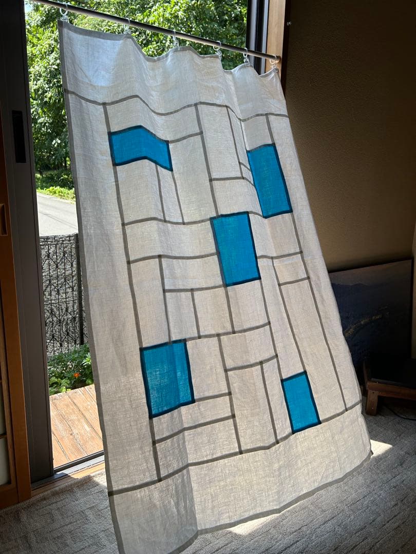 「スカイブルー」麻ポジャギ