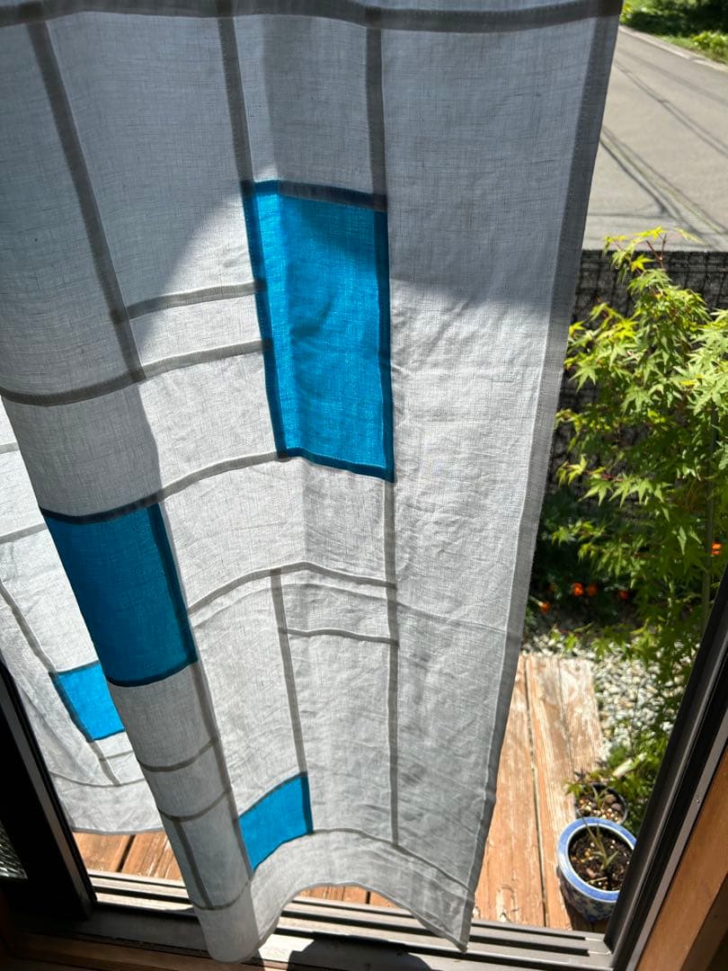 「スカイブルー」麻ポジャギ