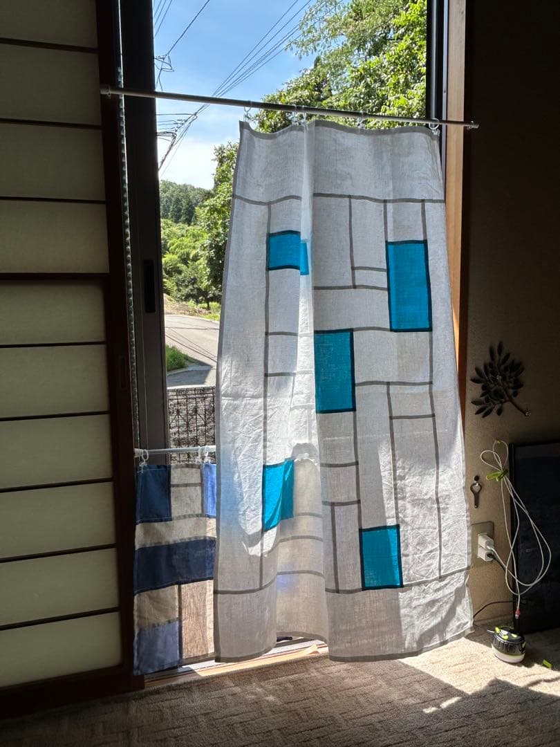 「スカイブルー」麻ポジャギ