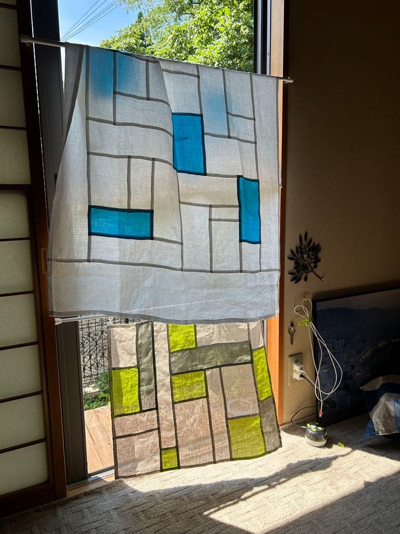 「スカイブルー」麻ポジャギ