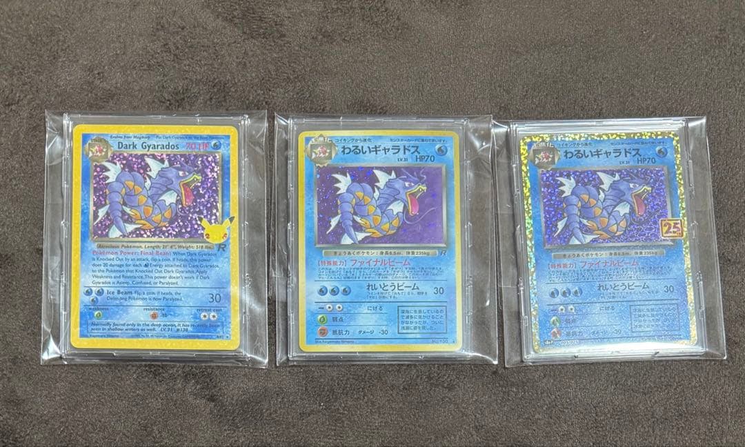 わるいギャラドス　旧裏、25th 、25th英語版3枚セット