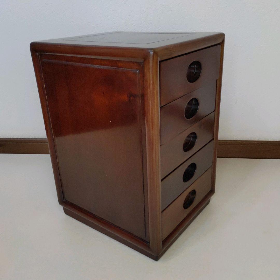 唐木 花梨 チェスト 5段引き出し 唐木家具