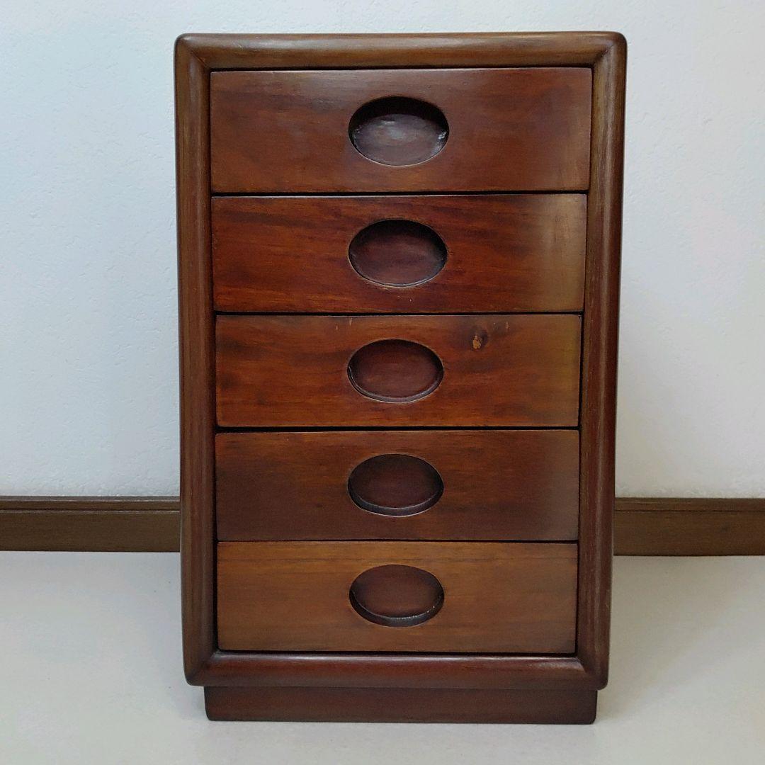 唐木 花梨 チェスト 5段引き出し 唐木家具