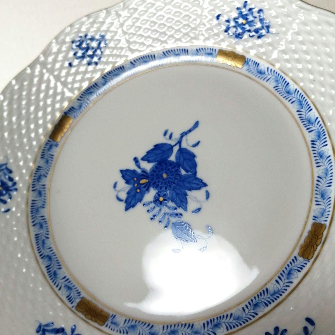 ヘレンド　アポニーブルー　中皿　ペア　プレート　21cm