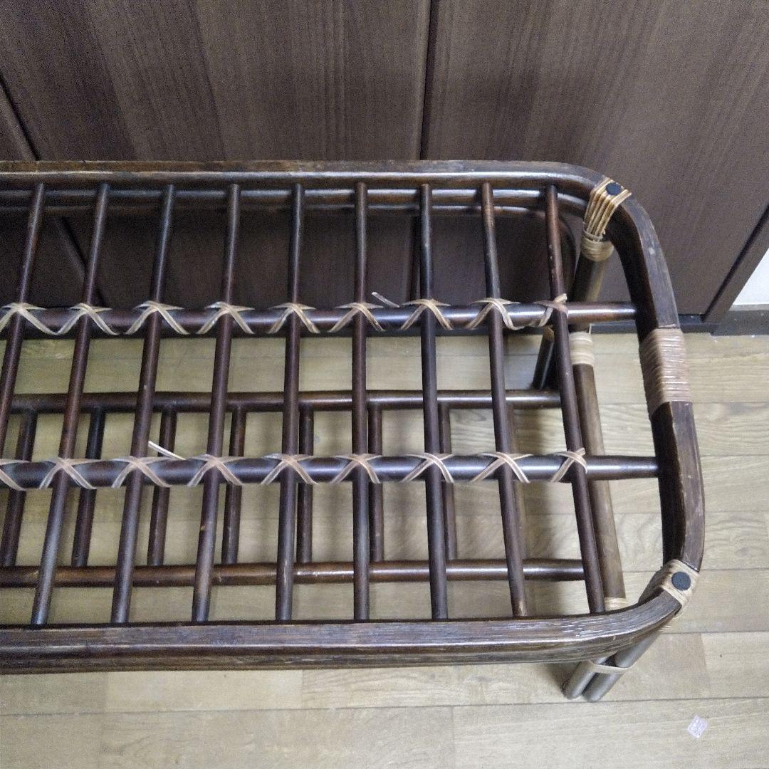 ラタン ガラステーブル センターテーブル ローテーブル コーヒーテーブル