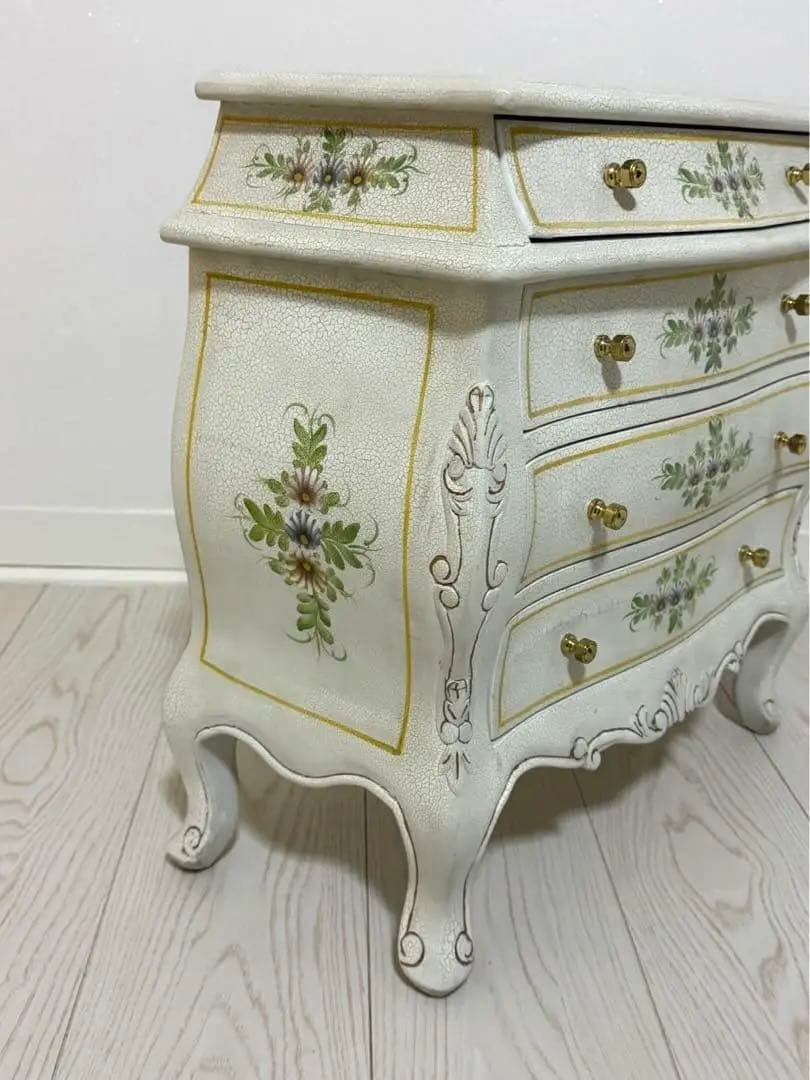 ロココ調アンティーク　イタリア　あ希少ハンドペイント チェスト