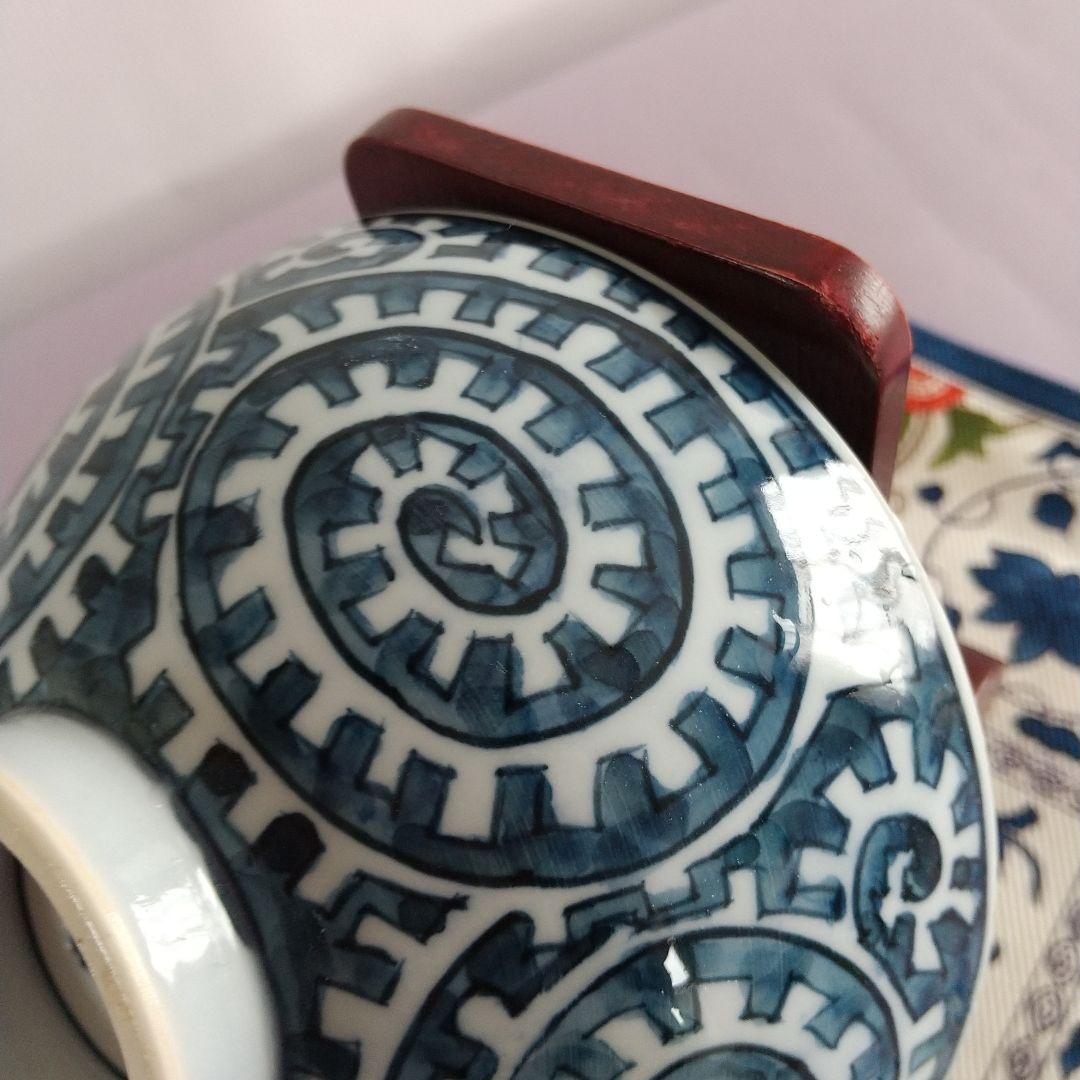 源右衛門☆染付章魚唐草濃 飯椀