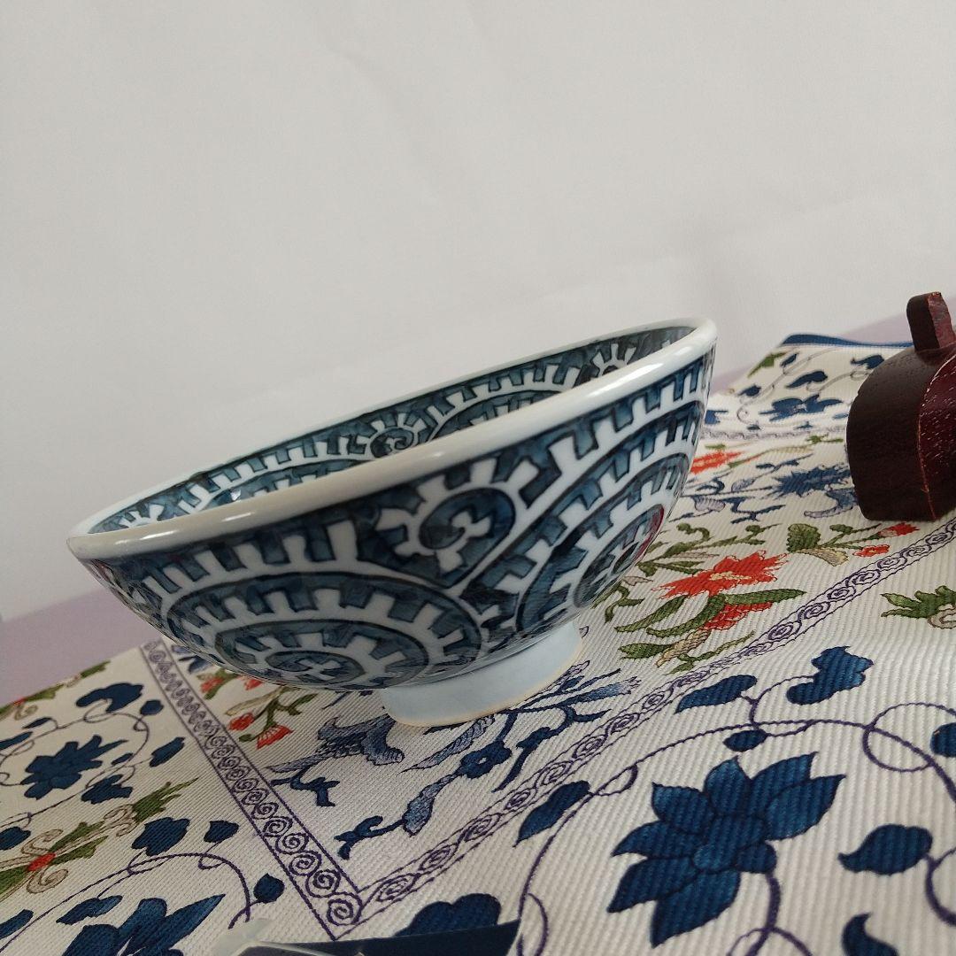 源右衛門☆染付章魚唐草濃 飯椀