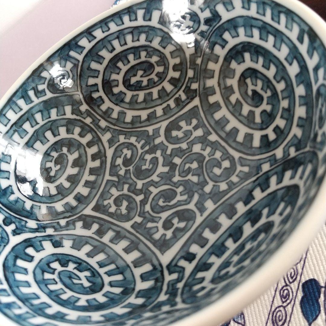 源右衛門☆染付章魚唐草濃 飯椀