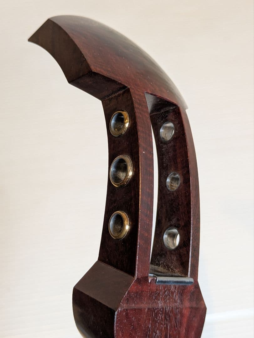 三味線　細棹　棹 幅2.5cm　破れ有　棹分割式