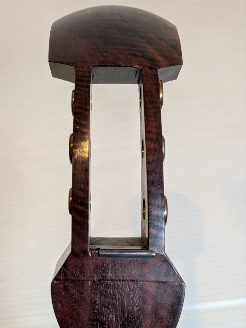 三味線　細棹　棹 幅2.5cm　破れ有　棹分割式