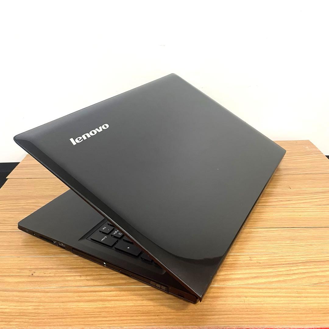 レノボ　ブラックノートパソコンWindows11 SSD オフィスDVDカメラ