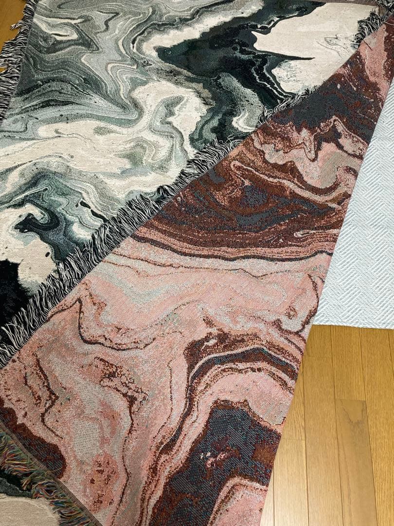 専用　ブランケットMarble Woven Throw Blanket