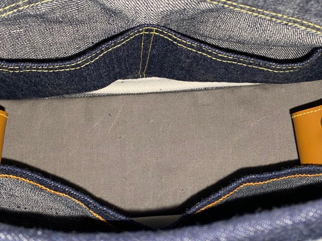 ☆ハンドメイド☆岡山デニム☆柴犬☆4wayあおりバッグ