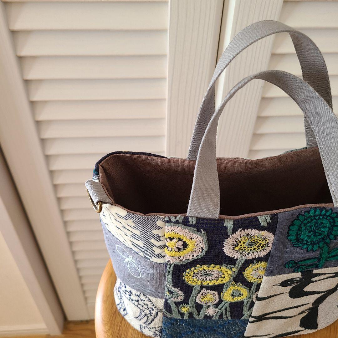 ミナペルホネン　ハンドメイドバッグ・9