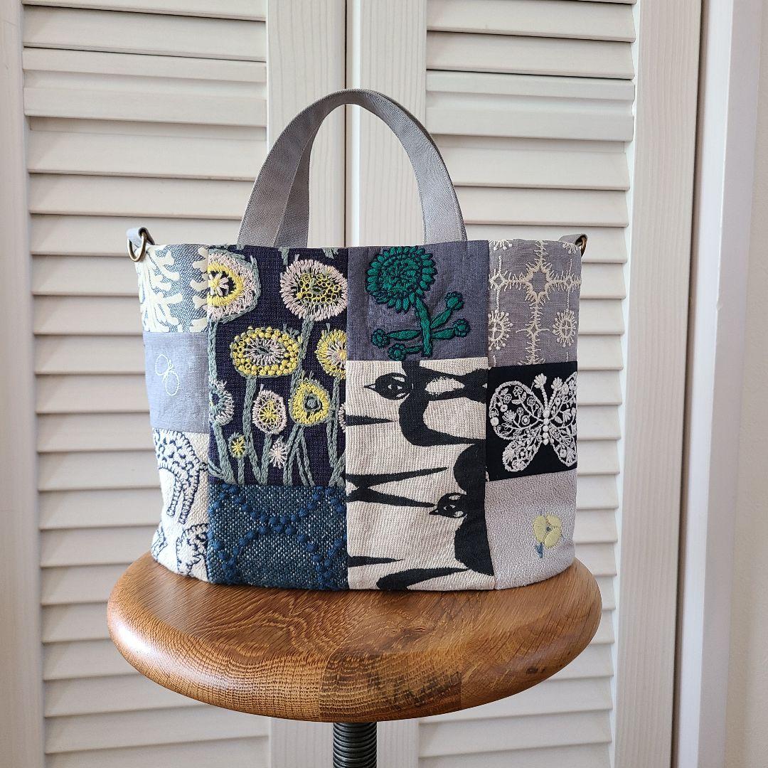 ミナペルホネン　ハンドメイドバッグ・9