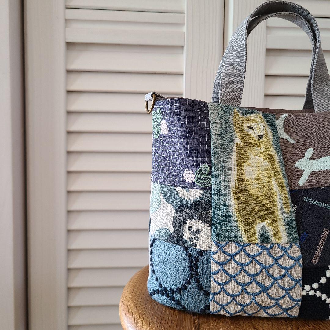 ミナペルホネン　ハンドメイドバッグ・9