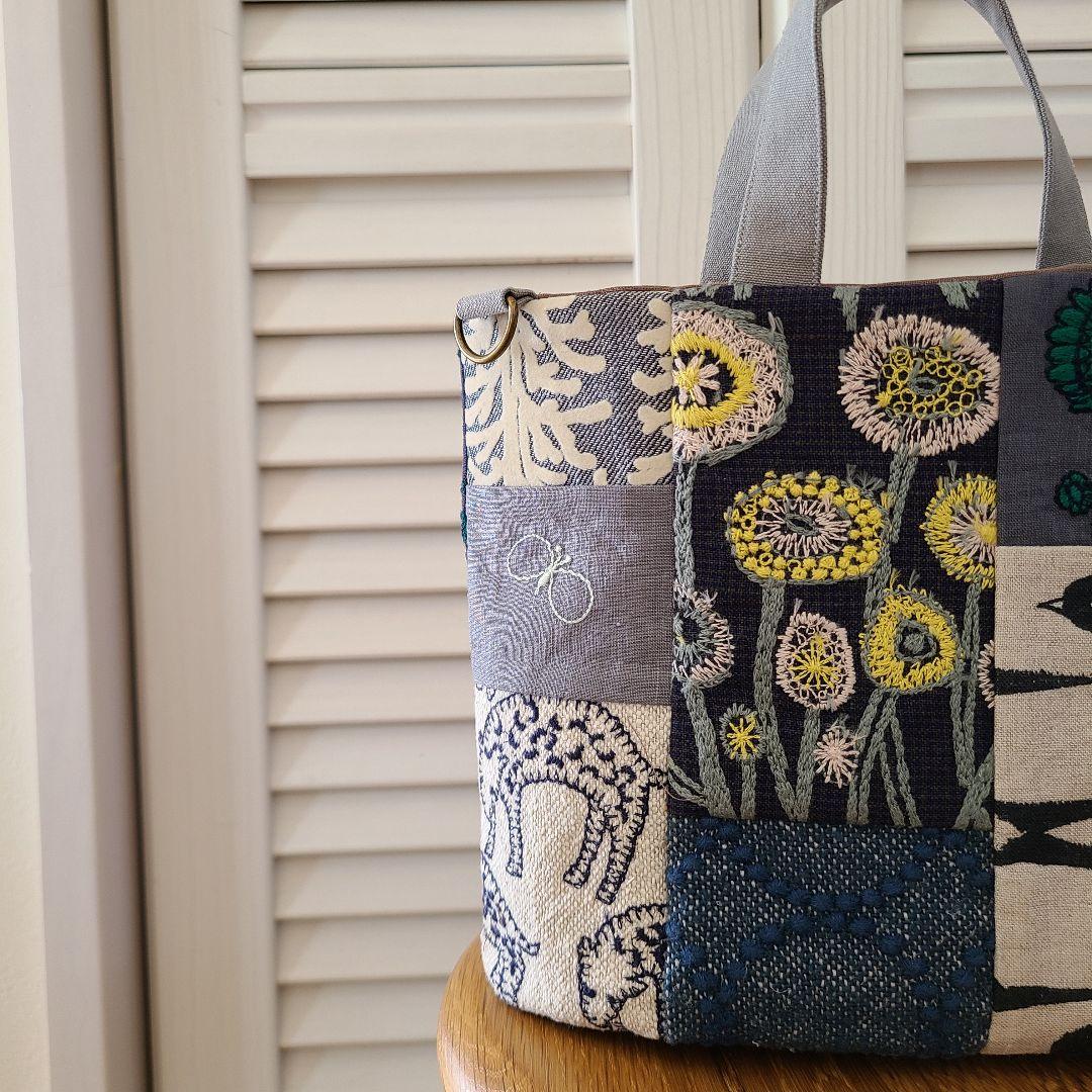 ミナペルホネン　ハンドメイドバッグ・9