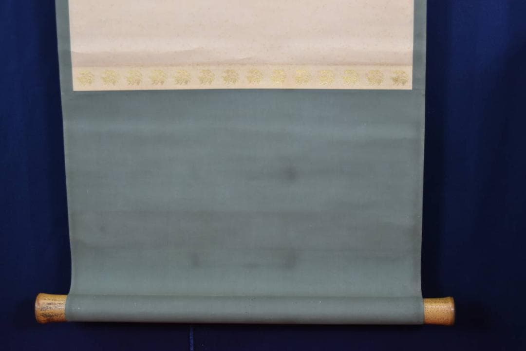 【真作】廣谷/山水図/山水漁舟図/掛軸☆宝船☆AB-60