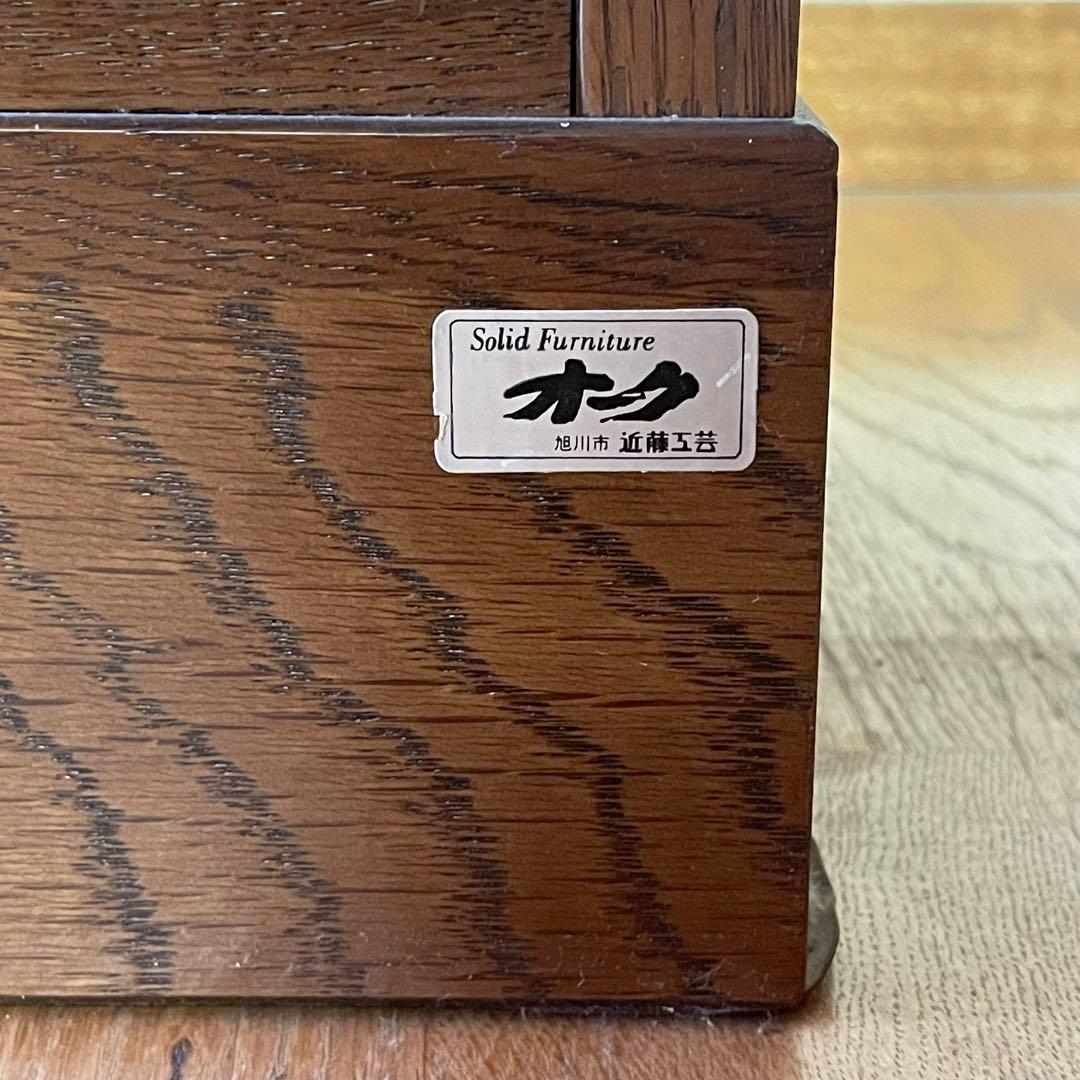 近藤工芸　ライティングビューロー 木製フラップ式デスク 引き出し付き