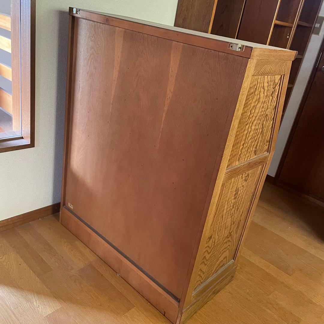 近藤工芸　ライティングビューロー 木製フラップ式デスク 引き出し付き