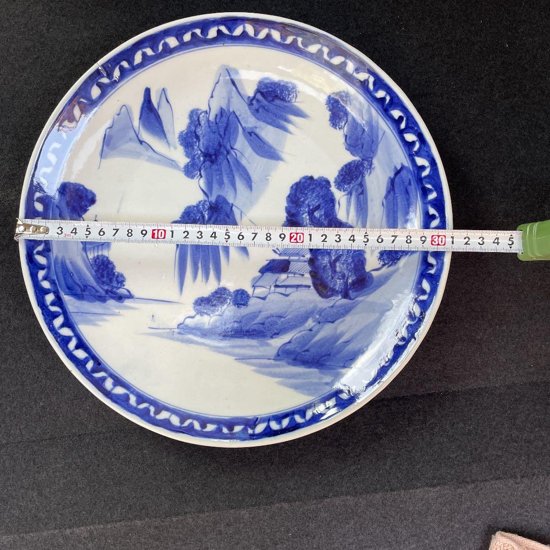 染付　山水画　伊万里焼　骨董品
