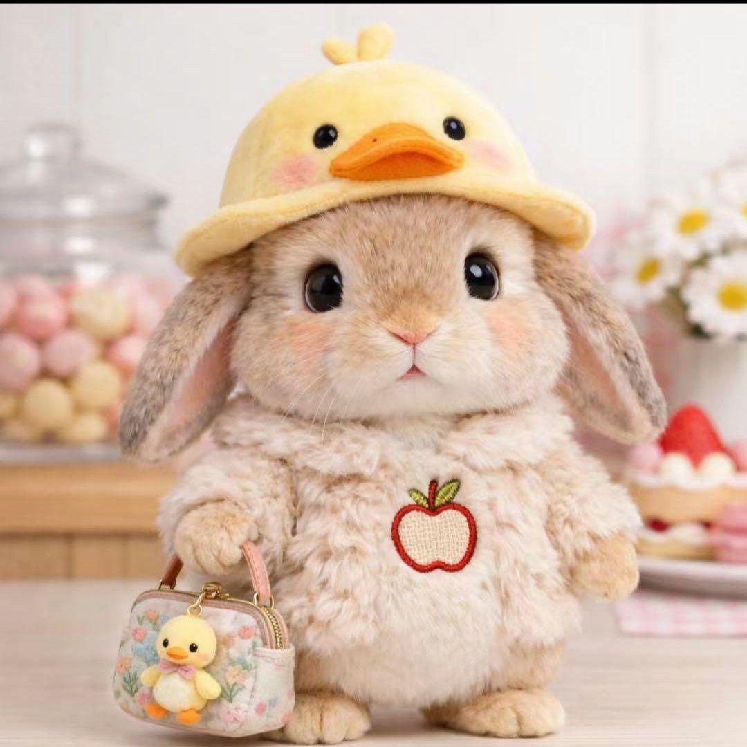 パグ、うさぎパネル生地　ハンドメイド