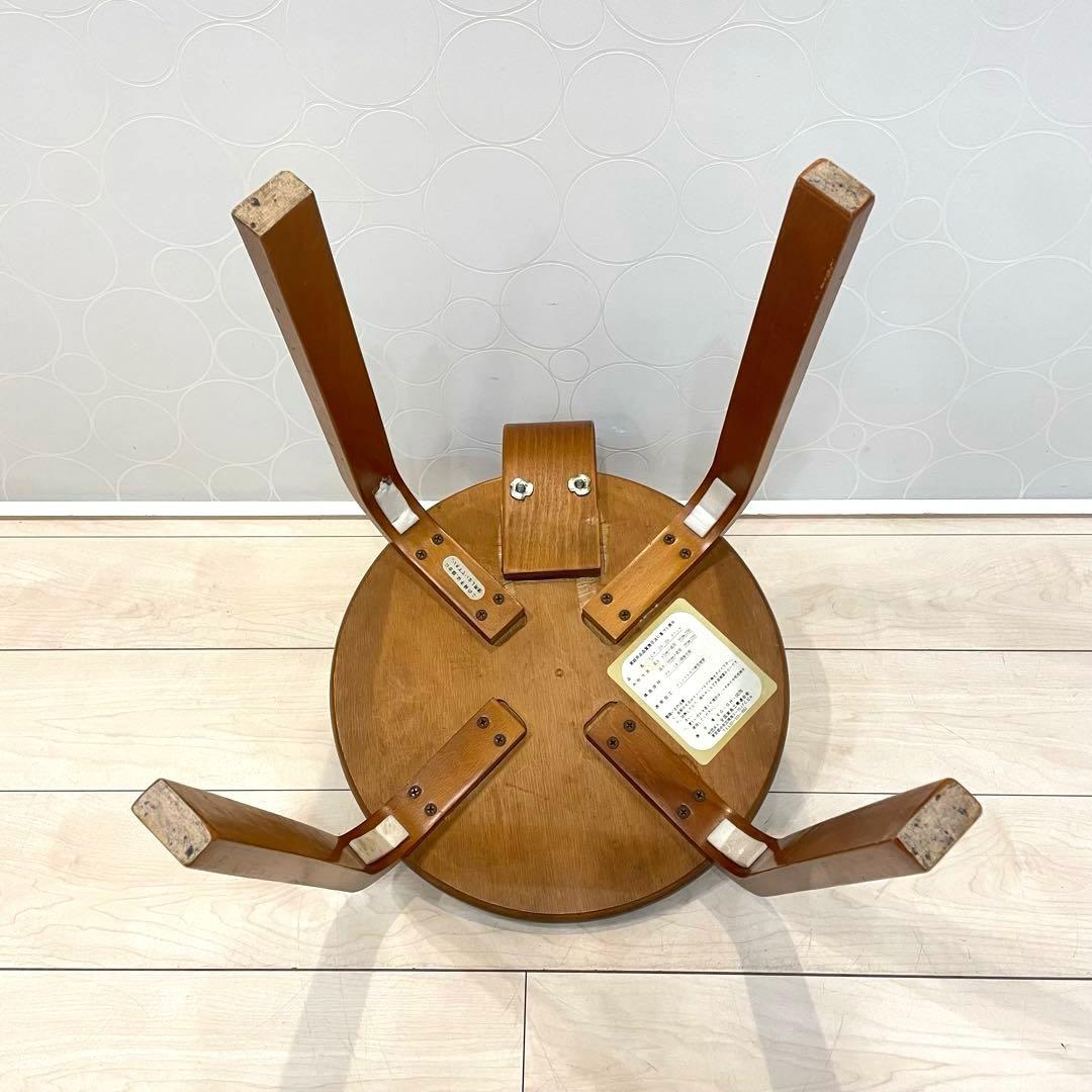 【希少】昭和レトロ 木製スツール 背もたれ付 椅子 ヴィンテージ アンティーク