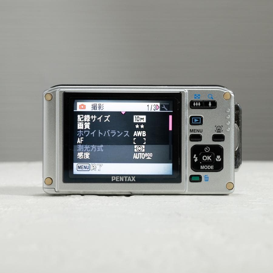 【防水カメラ】 PENTAX optio W60 ブルー 動作確認済み