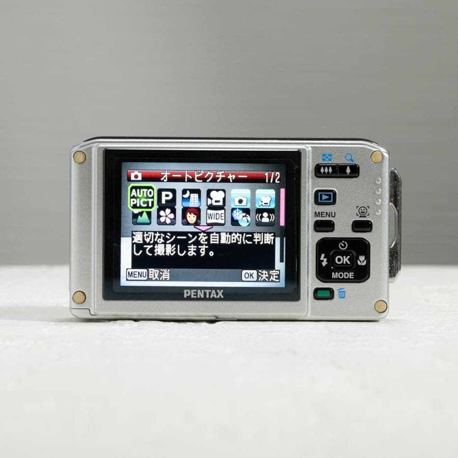 【防水カメラ】 PENTAX optio W60 ブルー 動作確認済み