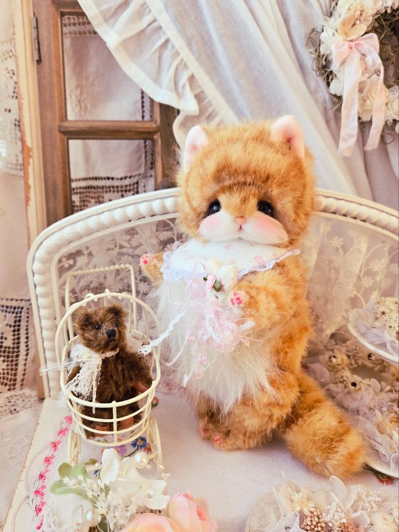 ꫛꫀꪝ✧‧˚babyちゃとらねこちゃん♡おくるみ付き♪テディベア