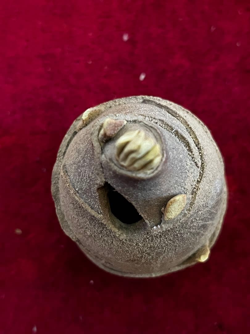 蒲池焼　竹の子　筍　陶器　置物　一輪挿し　細かな欠けあり