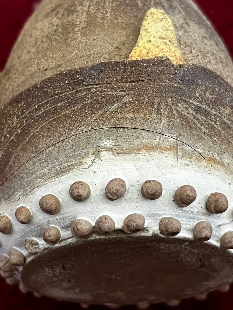 蒲池焼　竹の子　筍　陶器　置物　一輪挿し　細かな欠けあり