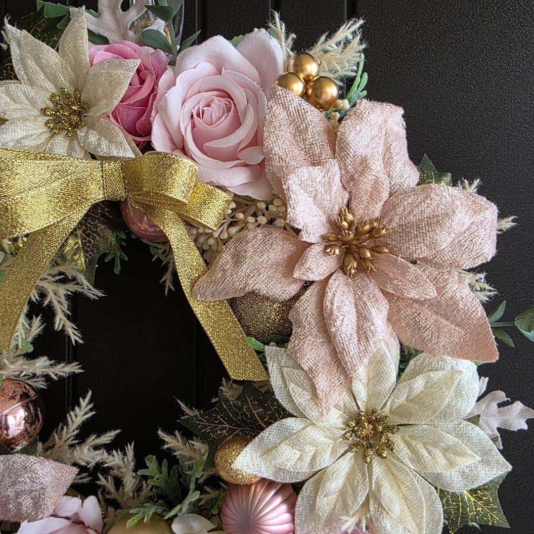 【専用】フラワーリース 秋麗9 咲き誇る花たち 秋色 玄関リース 造花