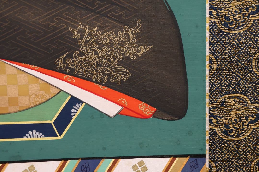 【真作】日本画 国井幸雪 「菅公(菅原道真公)」絹本 掛軸 二重箱 CM154