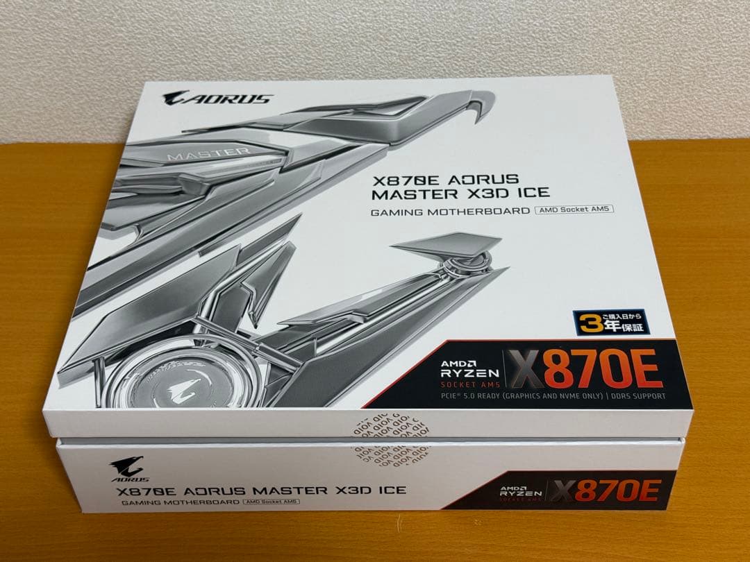 X870E AORUS MASTER X3D ICE 開封のみ、未使用