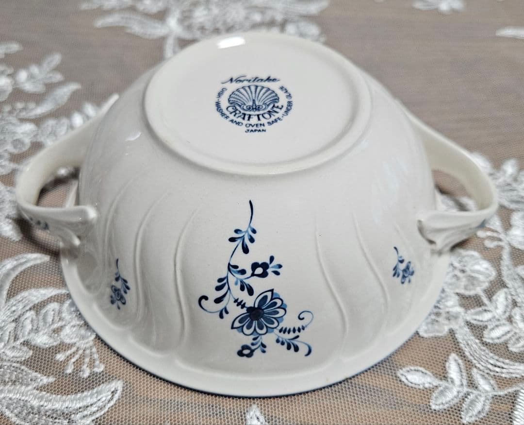 廃盤品 Noritake ノリタケ クラフトーン スープカップ&ソーサー 新品