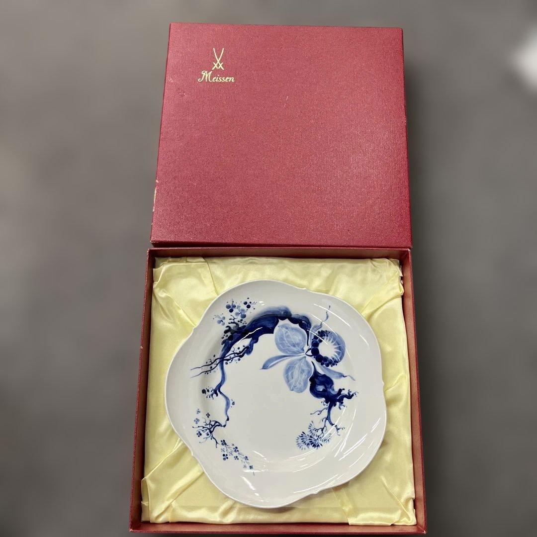 s*g様 Meissen マイセン ブルーオーキッド 大皿 プレート 25cm