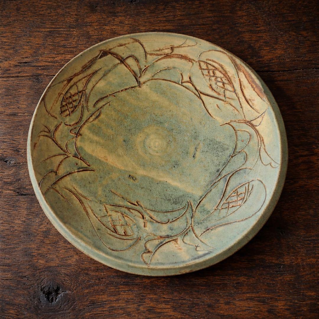清水焼 藤平正文 大皿 30cm 作家物 盛皿 窯変釉 かいらぎ