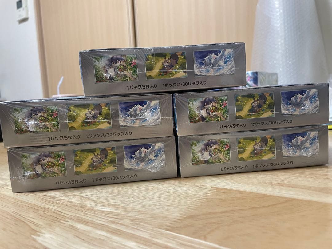 ”新品未開封シュリンク付き”5BOX ポケモンカードゲーム バイオレットex