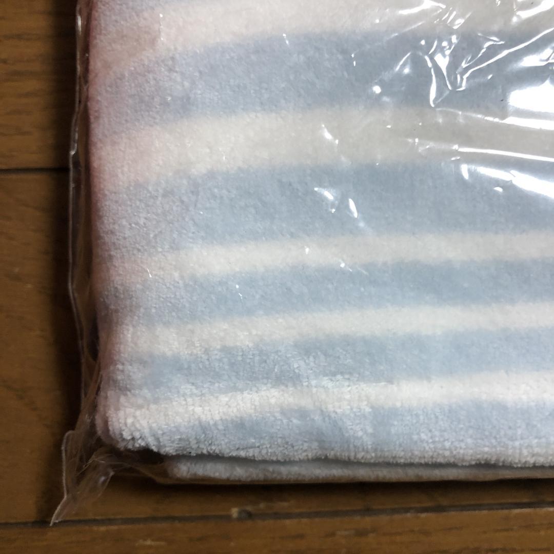 シャルレピローケース【48×78㎝】白地にライトブルーのボーダー柄に羊の刺繍