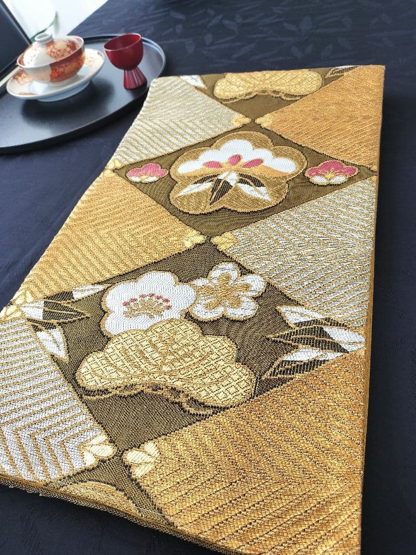 A870★逸品‼️豪華刺繍‼️テーブルランナー2m22cm