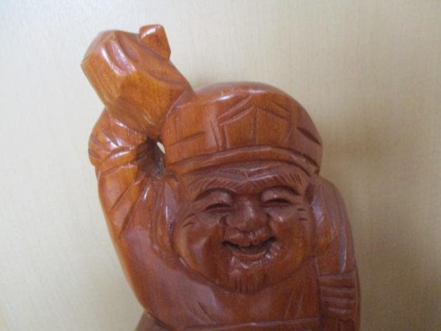 七福神　布袋様　大黒天様　木彫り　石？ 　4点