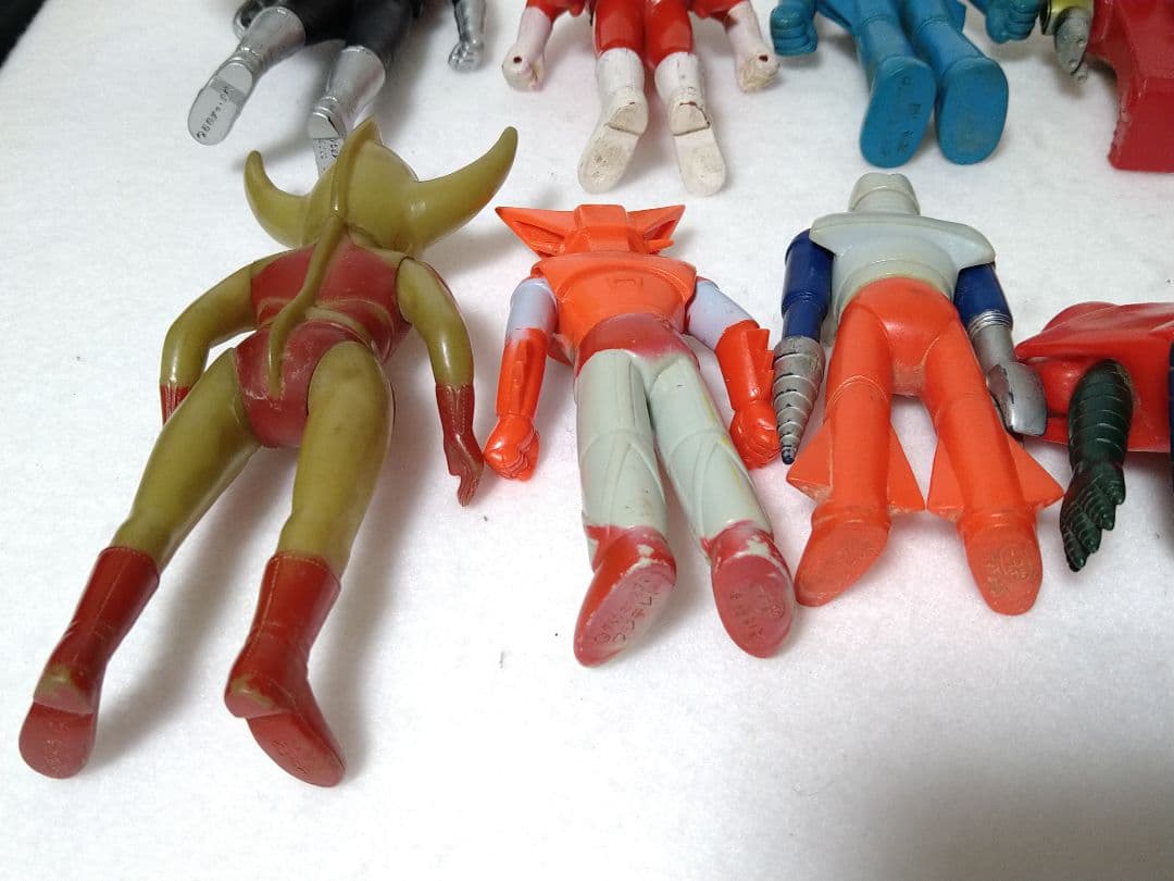 当時物 ソフビ14体 ポピー ブルマァク ゲッターロボ ウルトラマン ロボコン